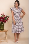 Rochie Luisa din bumbac, cu captuseala si curea